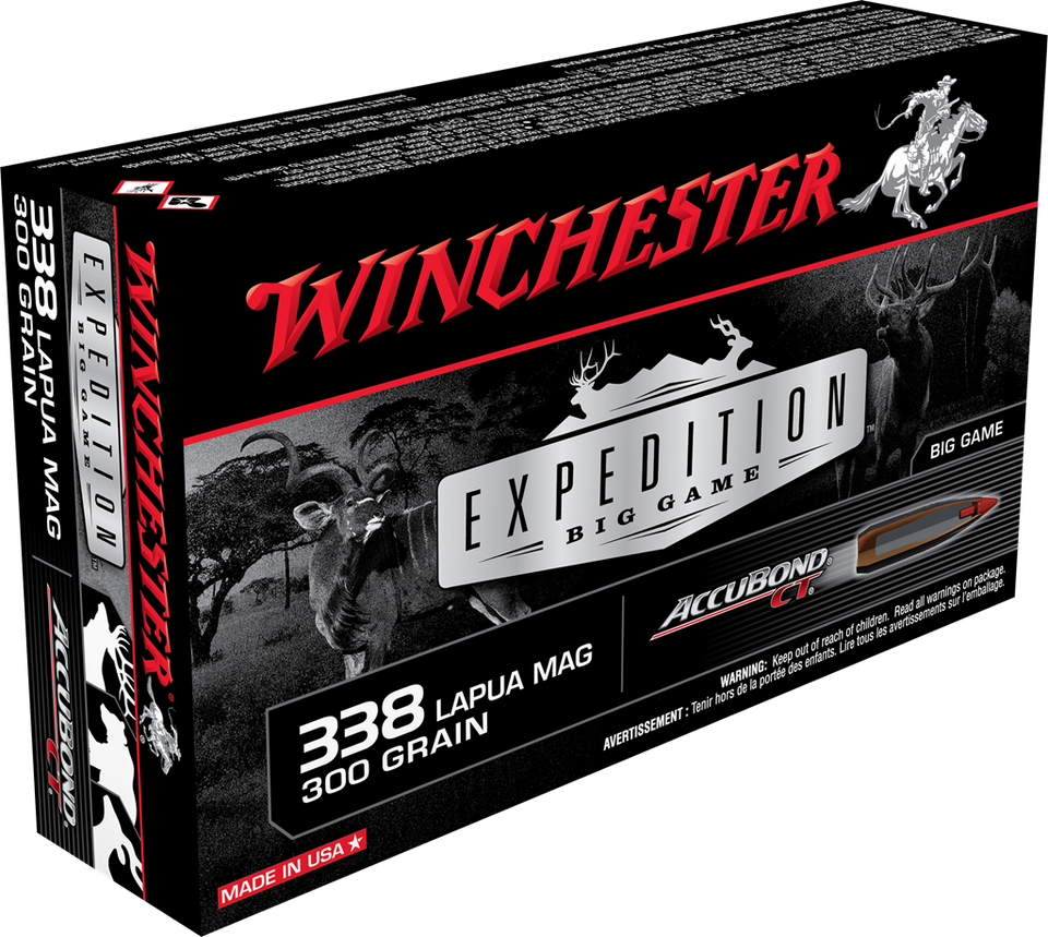 Winchester .338 Lapua Magnum 300gr Polymer Tipped ammunition