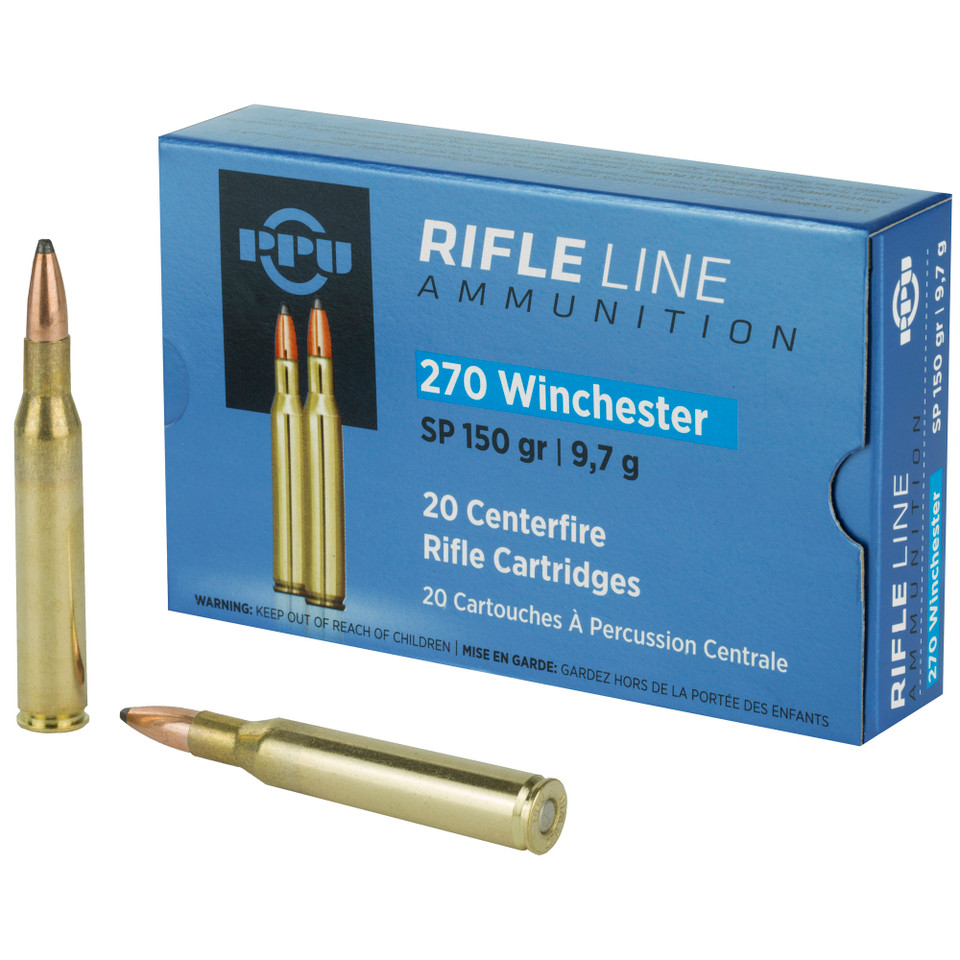 Prvi Partizan (PPU) .270 Winchester 150gr Soft Point ammunition