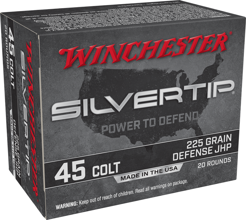 Winchester .45 Colt 225gr Jacketed Hollow Point (JHP) ammunition