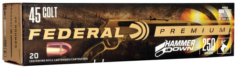 Federal .45 Colt 250gr Hollow Point (HP) ammunition
