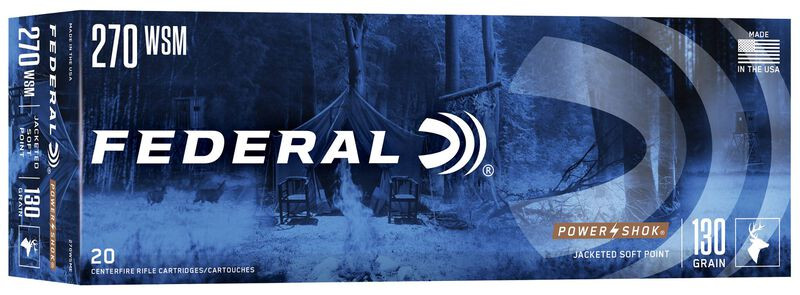 Federal .270 Winchester Short Magnum 130gr Soft Point ammunition
