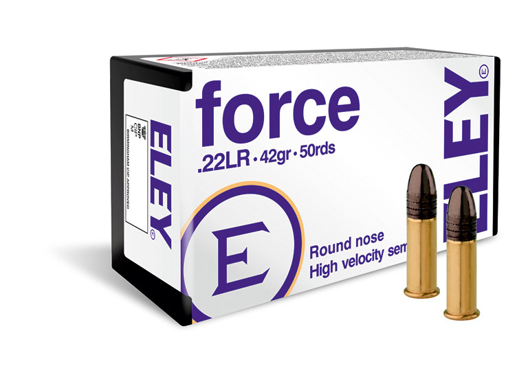 Eley .22 LR 42gr Lead Round Nose (LRN) ammunition