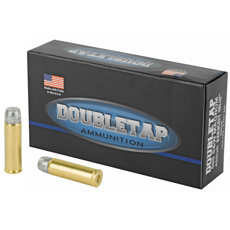 DoubleTap Ammunition .500 S&W 400gr Lead Flat Nose (LFN) ammunition