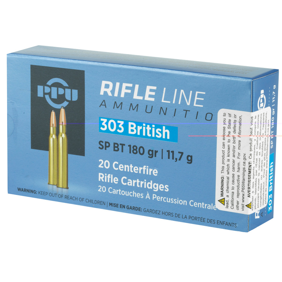 Prvi Partizan (PPU) .303 British 180gr Soft Point ammunition