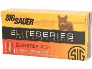 Sig Sauer .22-250 Remington 40gr Polymer Tipped ammunition