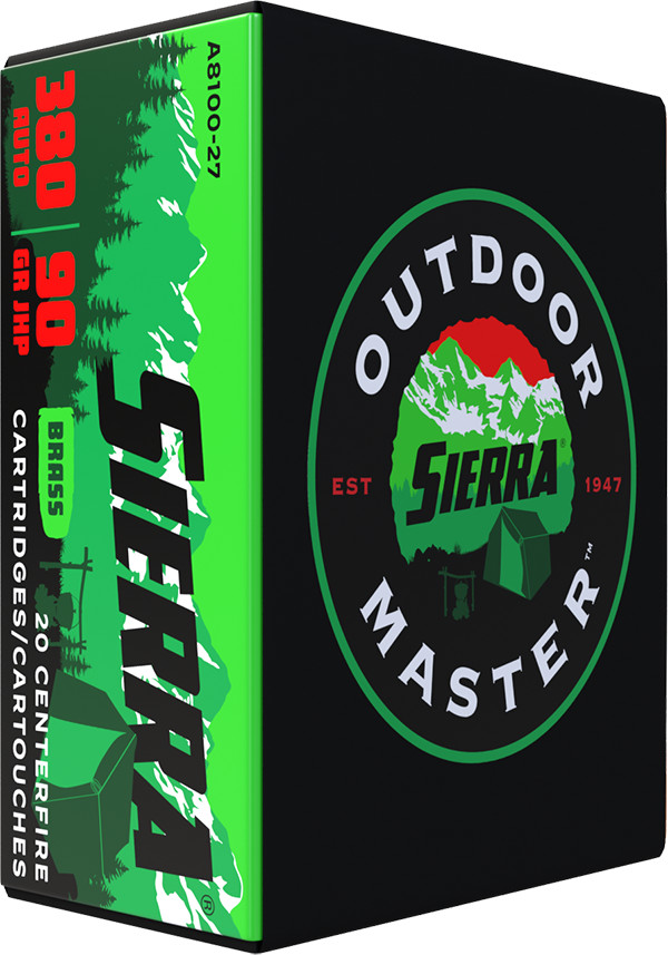 Sierra Bullets .380 ACP 90gr Jacketed Hollow Point (JHP) ammunition