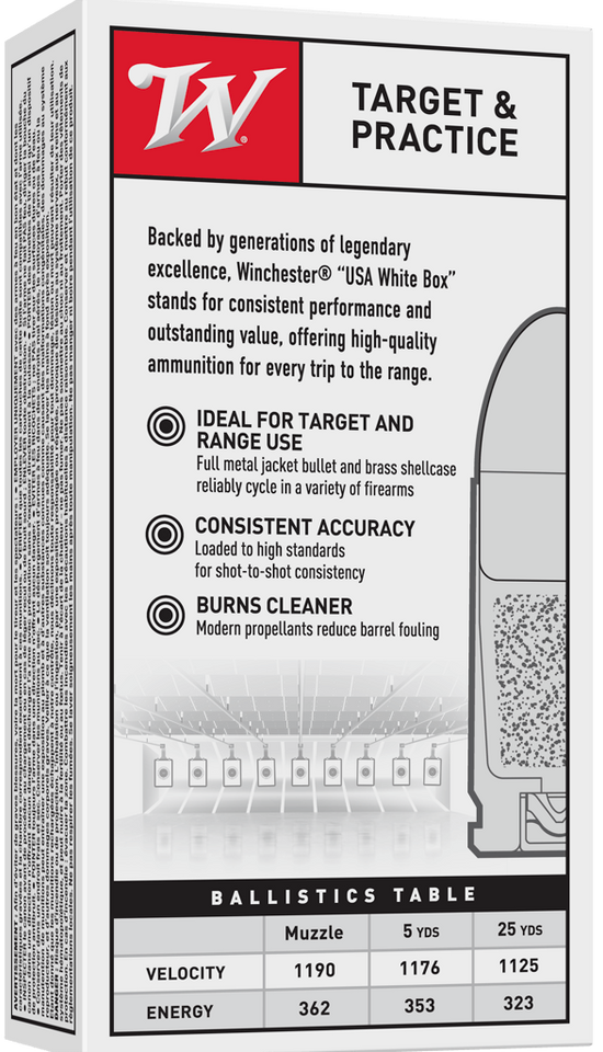 Winchester Target & Practice 9mm 115 Grain Full Metal Jacket