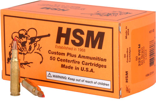 HSM Ammo .222 Remington 55gr Polymer Tipped ammunition