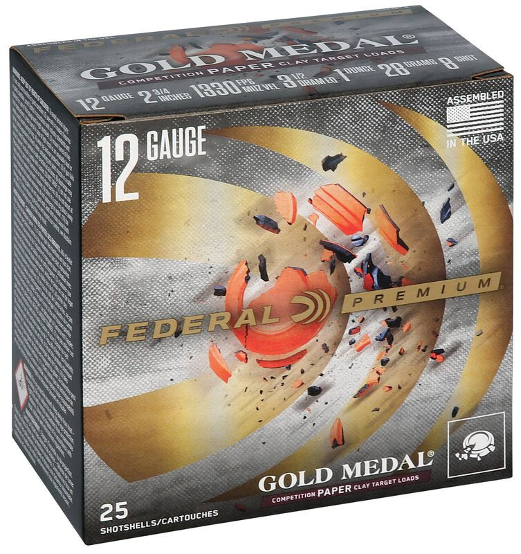 Federal Gold Medal Paper 12 Gauge 2.75" 1 oz. #8