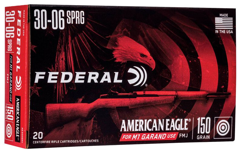 Federal .30-06 Springfield 150gr Full Metal Jacket (FMJ) ammunition