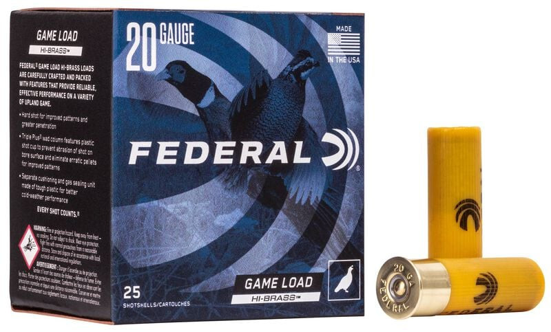 Federal Game Load Upland Hi-Brass 20 Gauge 2.75" 1 oz. #7.5