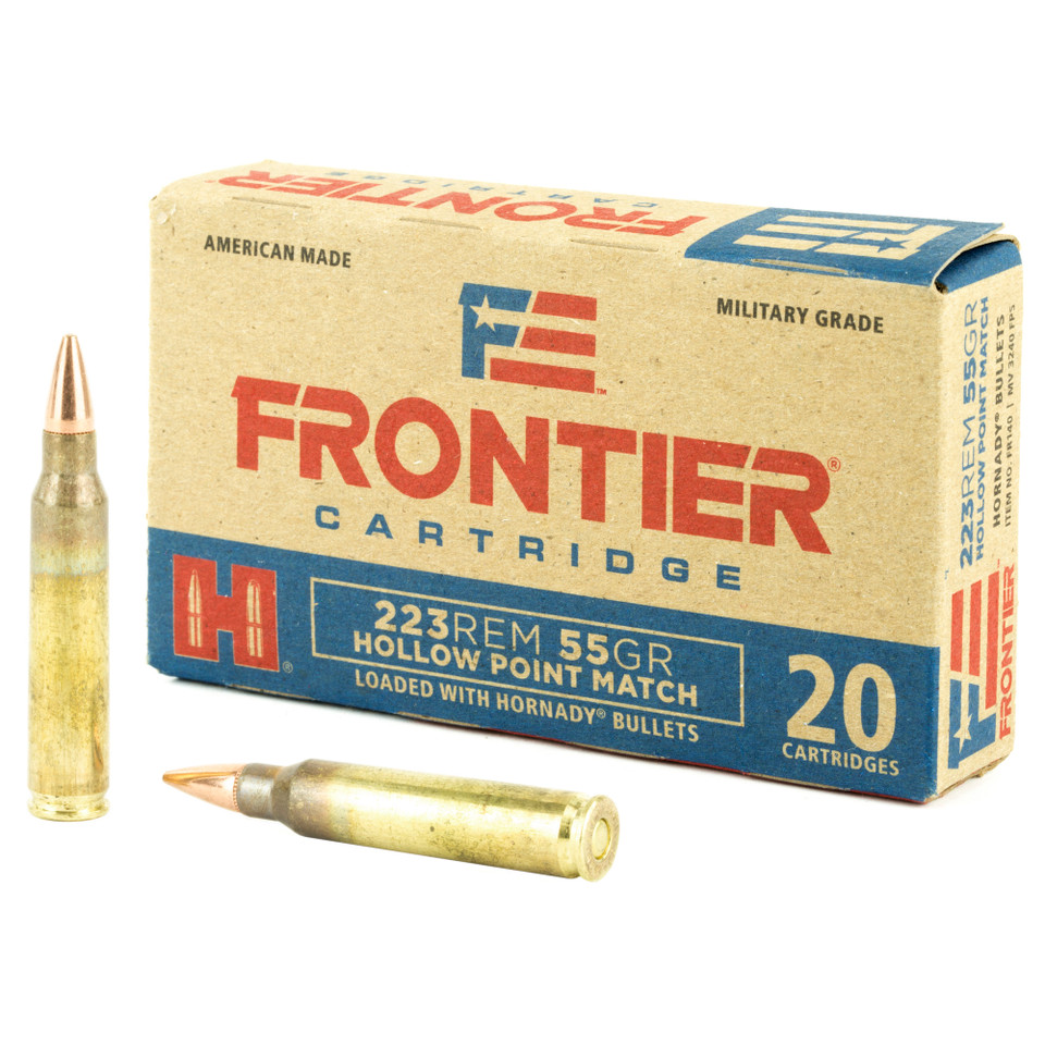 Hornady .223 Remington 55gr Hollow Point (HP) ammunition