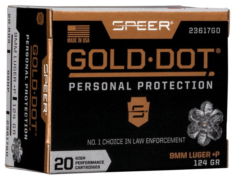 Speer Ammunition 9mm Luger 124gr Hollow Point (HP) ammunition