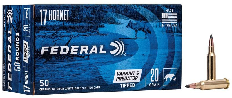 Federal .17 Hornet 20gr Polymer Tipped ammunition