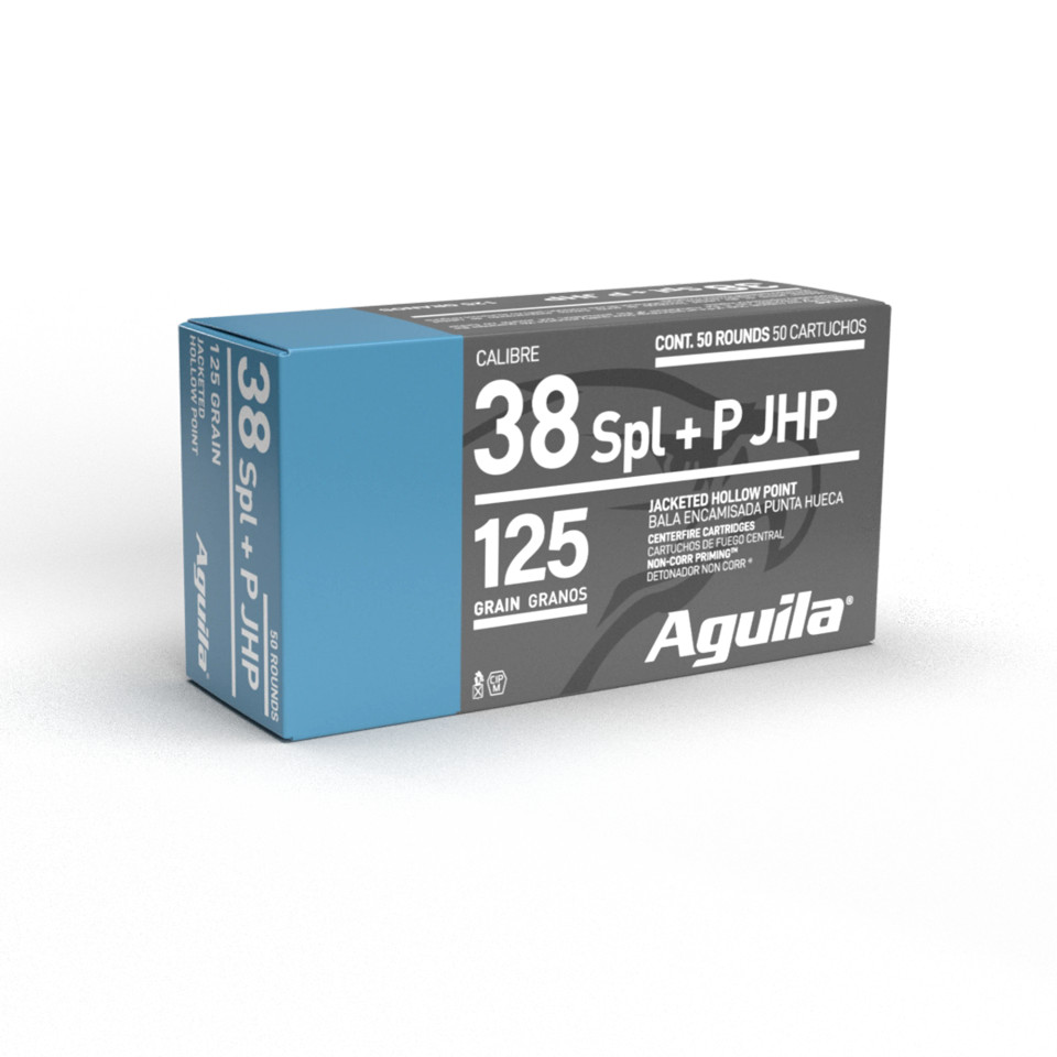 Aguila Ammunition .38 Special 125gr Jacketed Hollow Point (JHP) ammunition