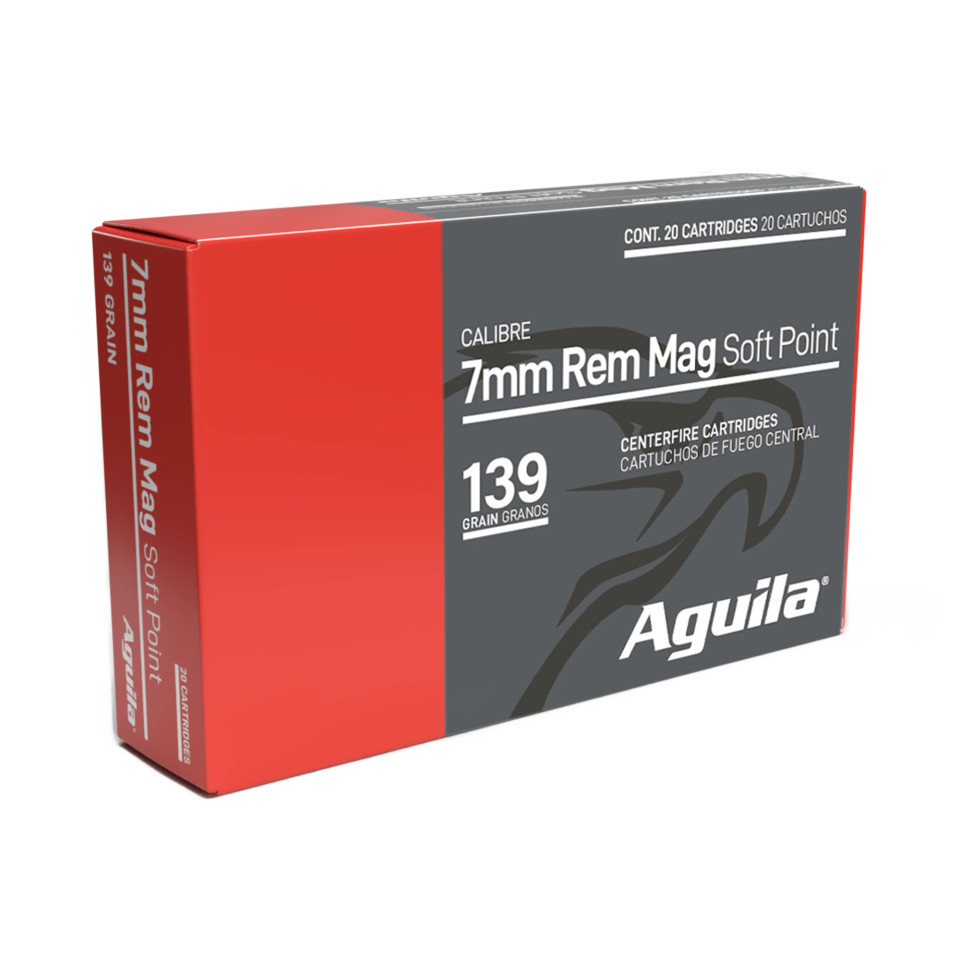 Aguila Ammunition 7mm Remington Magnum 139gr Soft Point (SP) ammunition