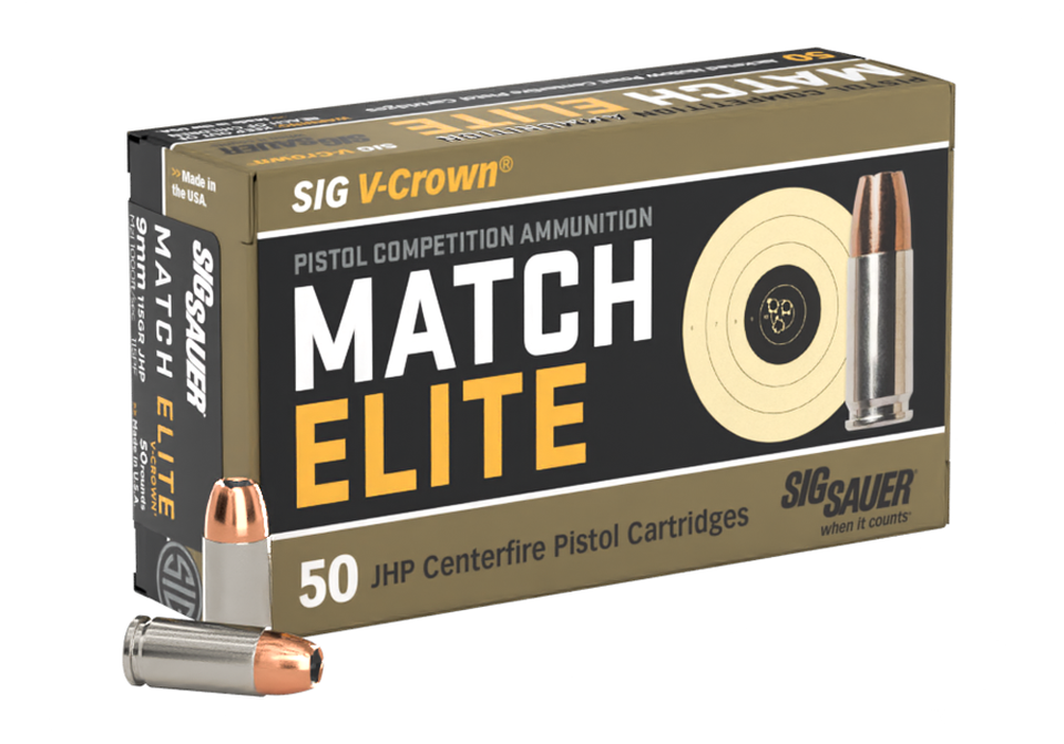 Sig Sauer 9mm Luger 115gr Jacketed Hollow Point (JHP) ammunition