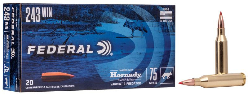 Federal .243 Winchester 75gr Polymer Tipped ammunition