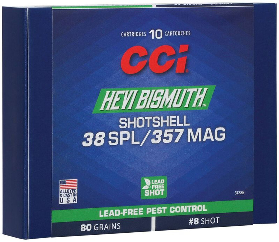 CCI Pest Control Bismuth Shotshell .38 Special / .357 Mag 80 Grain #8