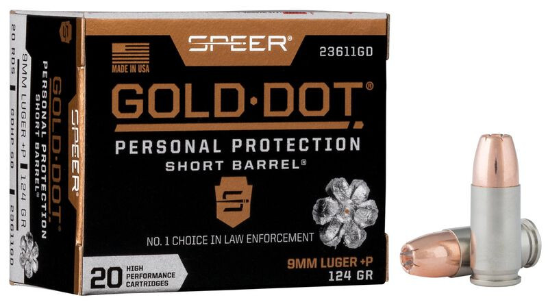 Speer Ammunition 9mm Luger 124gr Hollow Point (HP) ammunition