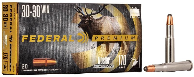 Federal 30-30 Win 170 Grain Nosler Partition