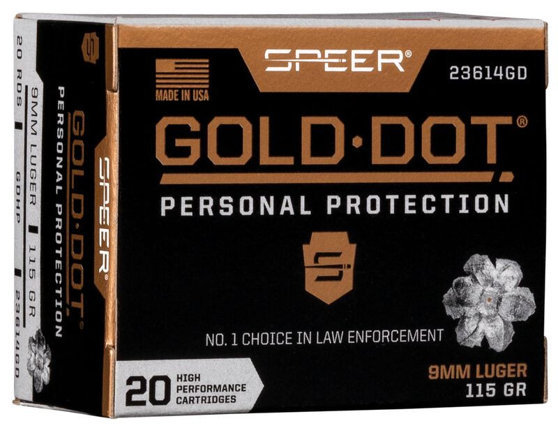 Speer Ammunition 9mm Luger 115gr Hollow Point (HP) ammunition
