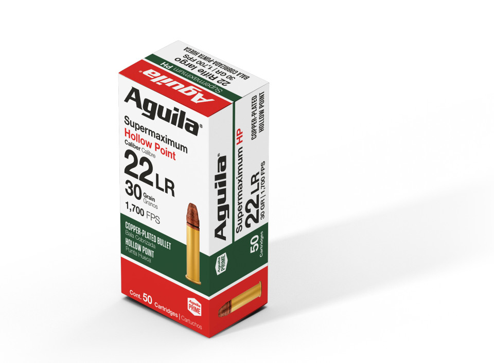 Aguila Ammunition .22 LR 30gr Copper Plated Hollow Point (CPHP) ammunition