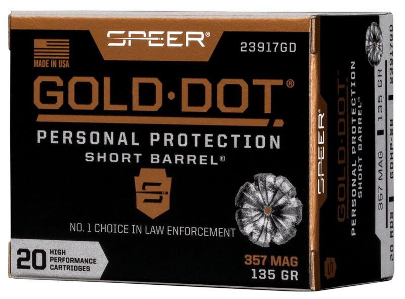 Speer Gold Dot Short Barrel 357 Mag 135 Grain HP