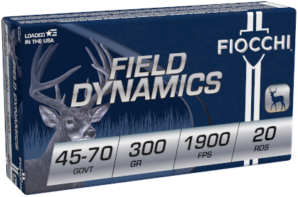 Fiocchi .45-70 Government 300gr Hollow Point (HP) ammunition