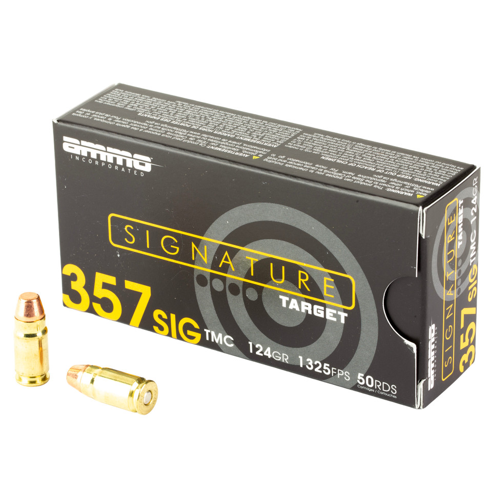 Ammo Inc .357 Sig 124gr Total Metal Coating (TMC) ammunition