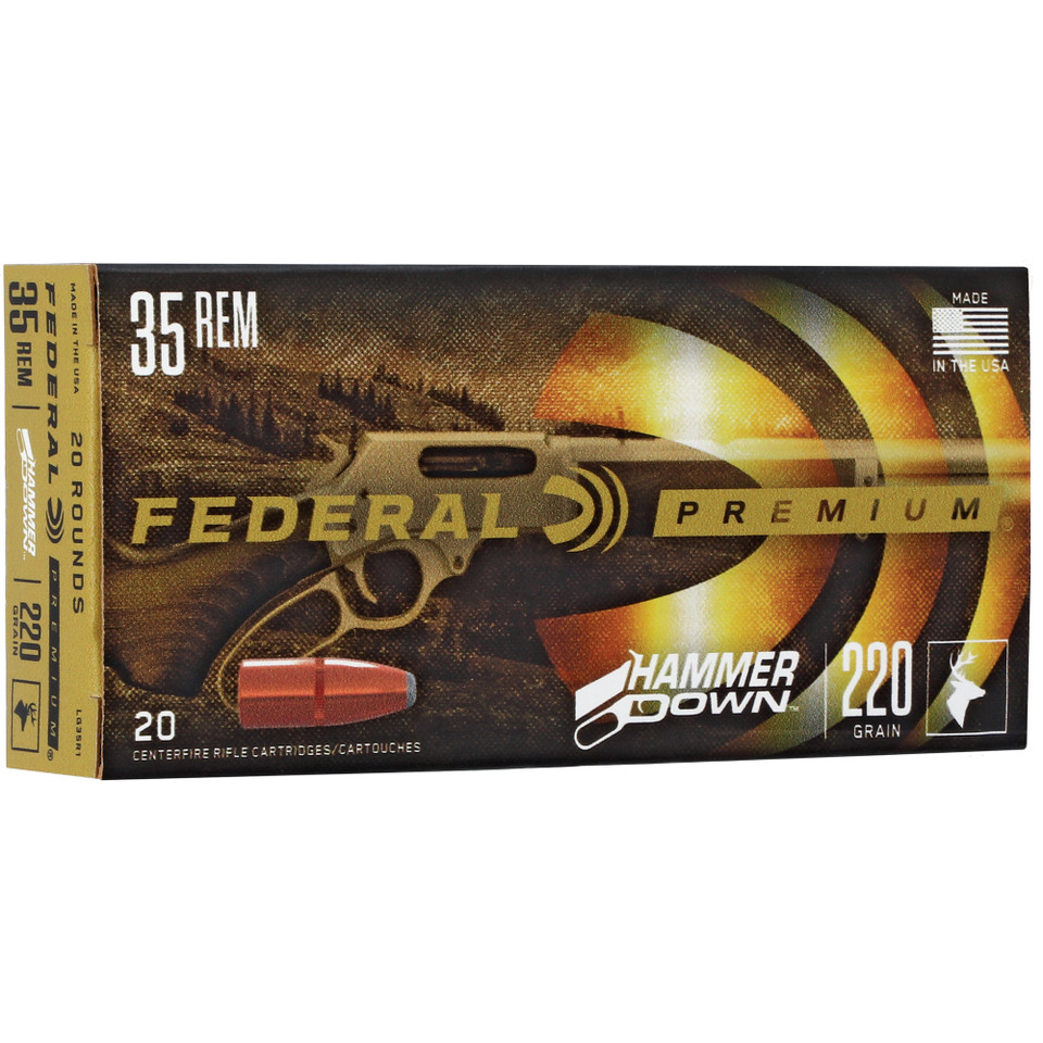 Federal .35 Remington 220gr Soft Point ammunition