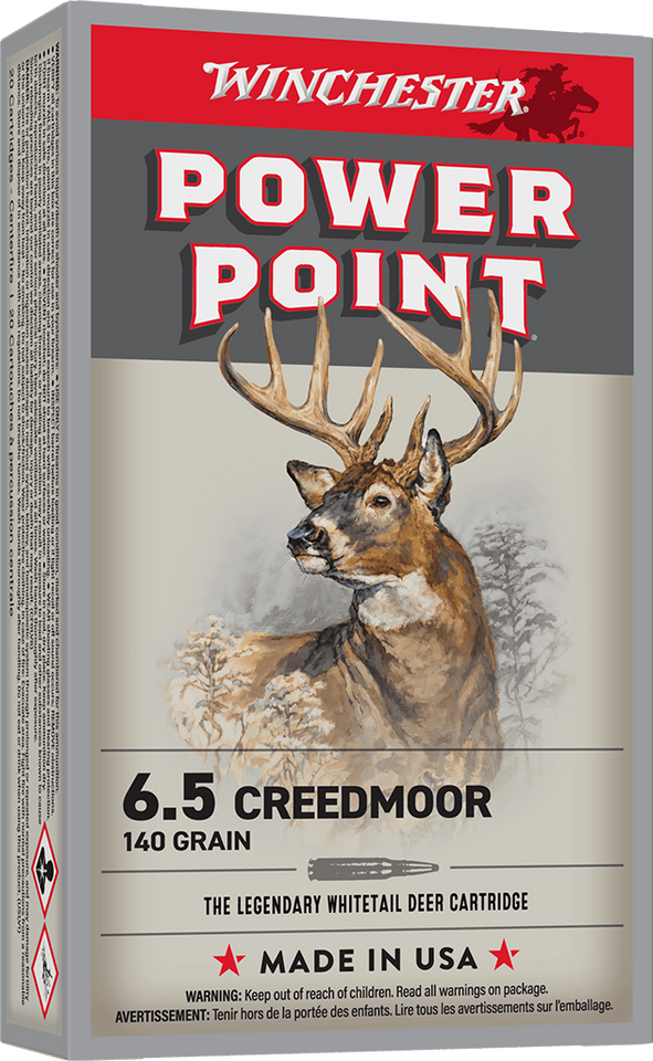 Winchester 6.5mm Creedmoor 140gr Soft Point ammunition
