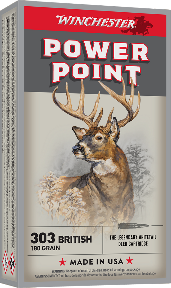 Winchester .303 British 180gr Soft Point ammunition