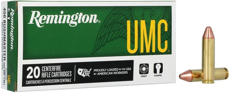 Remington .450 Bushmaster 260gr Full Metal Jacket (FMJ) ammunition