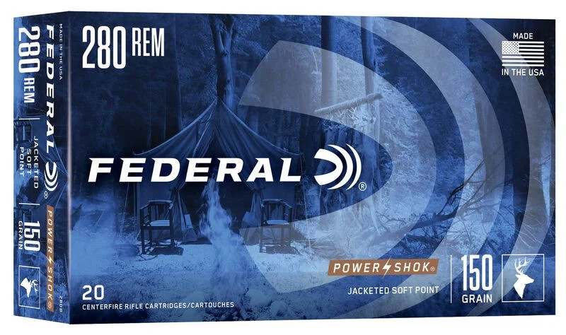 Federal .280 Remington 150gr Soft Point ammunition