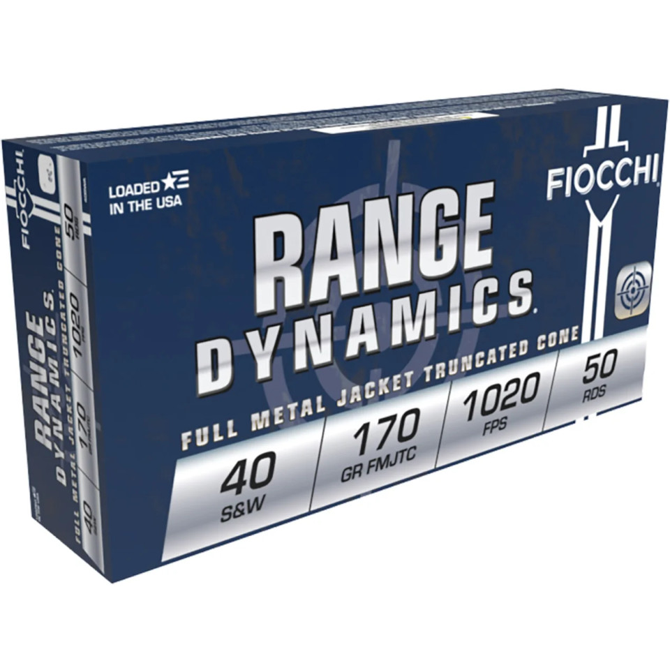 Fiocchi .40 S&W 170gr Full Metal Jacket (FMJ) ammunition