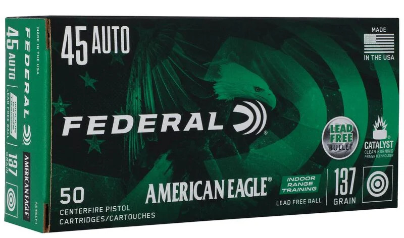 Federal .45 ACP 137gr Frangible ammunition