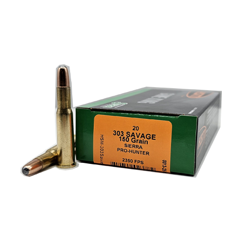 HSM Ammo .303 Savage 150gr Soft Point ammunition