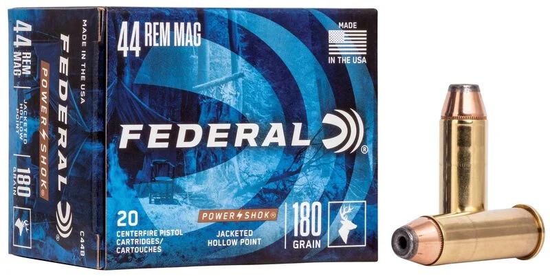 Federal .44 Magnum 180gr Jacketed Hollow Point (JHP) ammunition