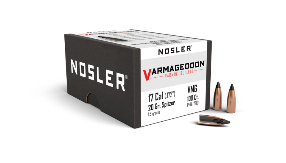 Nosler Bullets 17 Cal .172" 20 Grain Varmageddon Tipped