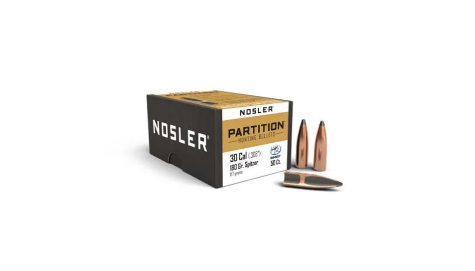 Nosler Bullets 30 Cal .308" 180 Grain Partition