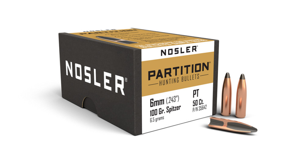 Nosler Bullets 6mm .243" 100 Grain Partition