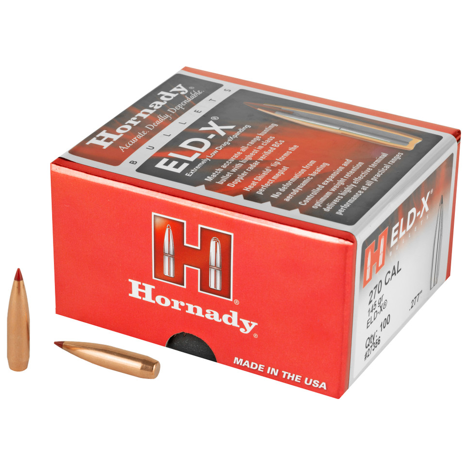 Hrndy Eld-x 270cal .277 145gr 100ct 27356 Hornady