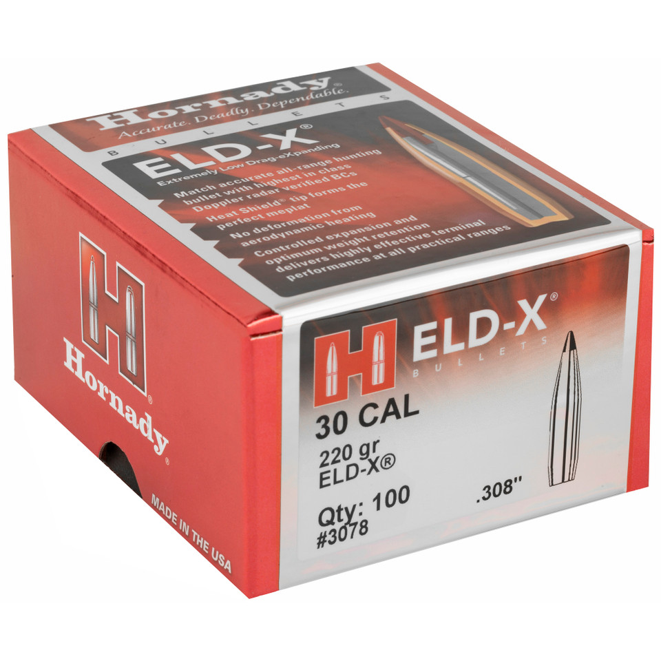 Hrndy Eld-x 30cal .308 220gr 100ct 3078 Hornady
