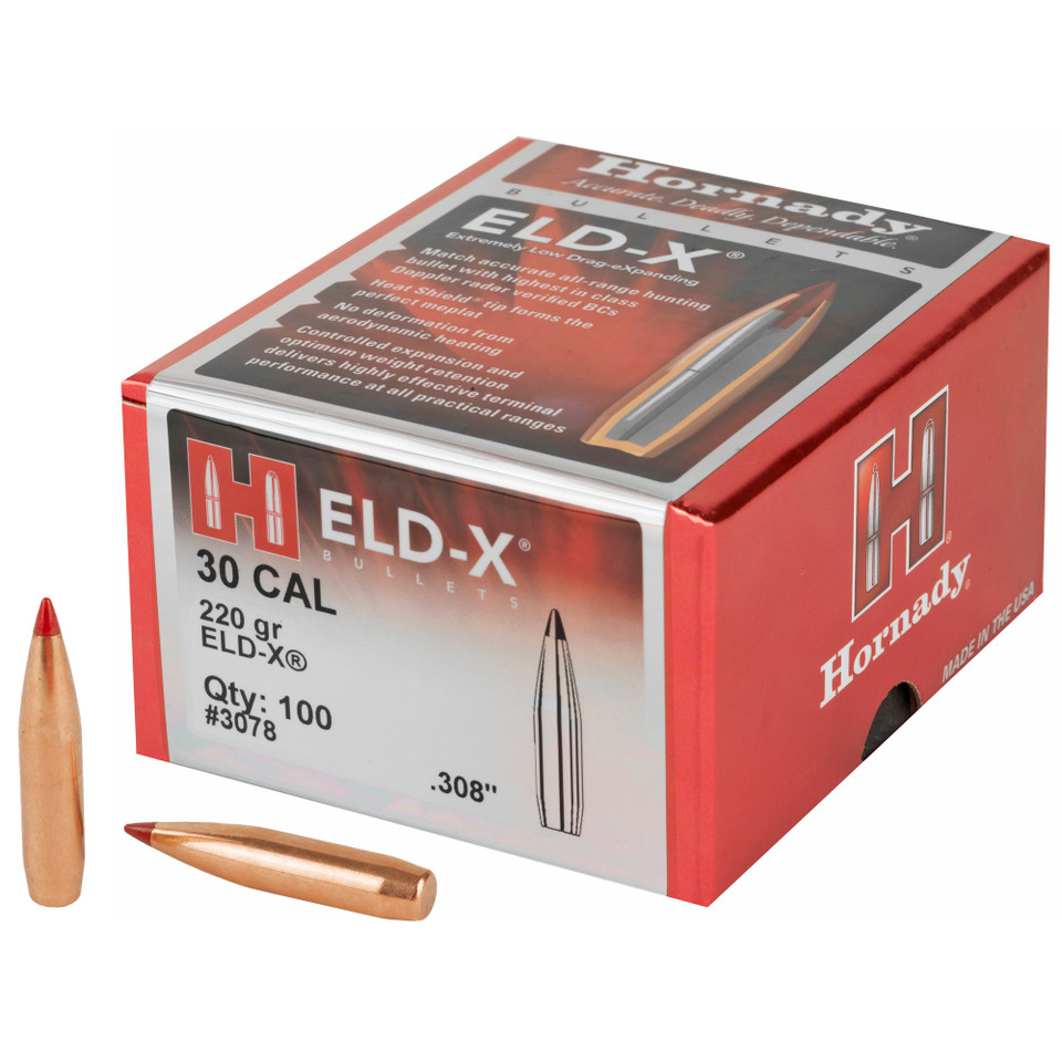 Hrndy Eld-x 30cal .308 220gr 100ct 3078 Hornady