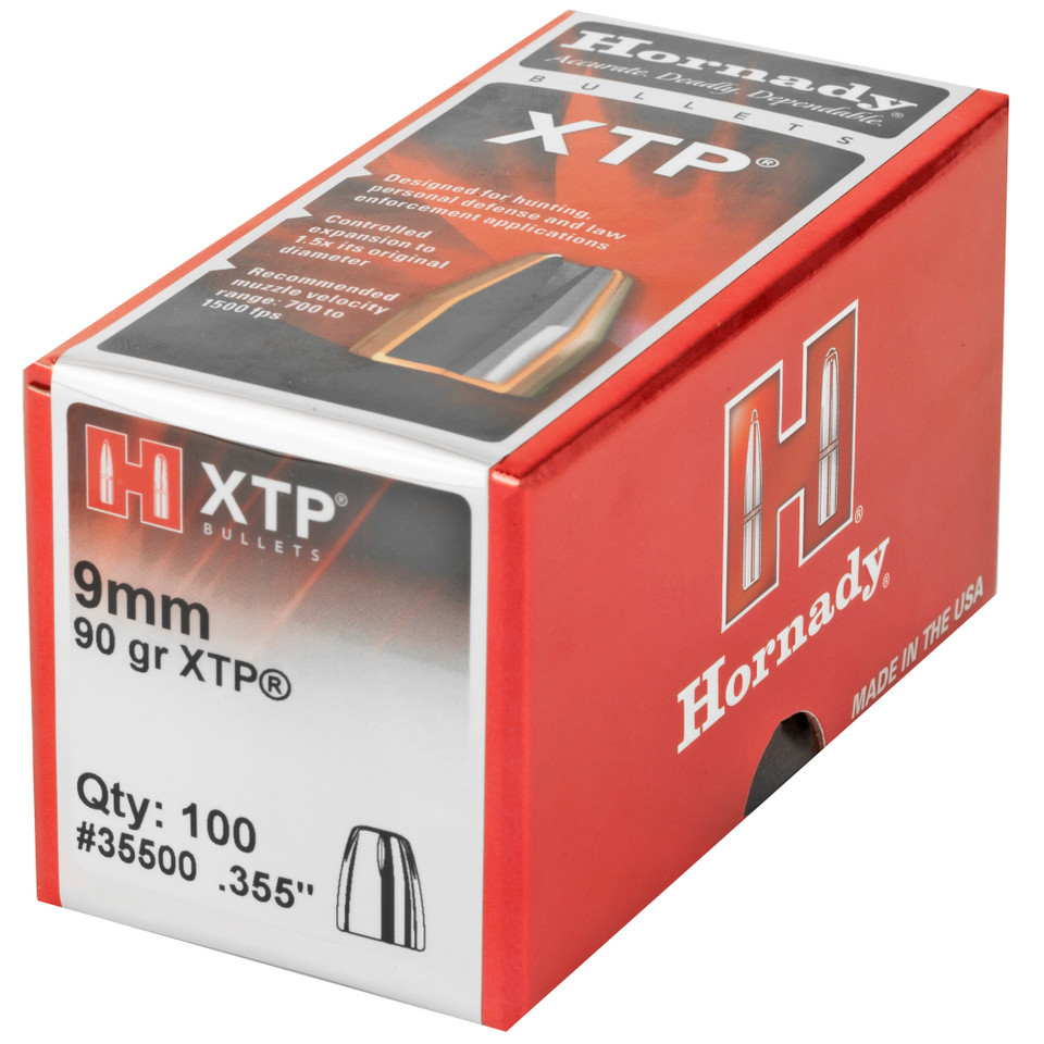 Hrndy Xtp 9mm .355 90gr 100ct 35500 Hornady