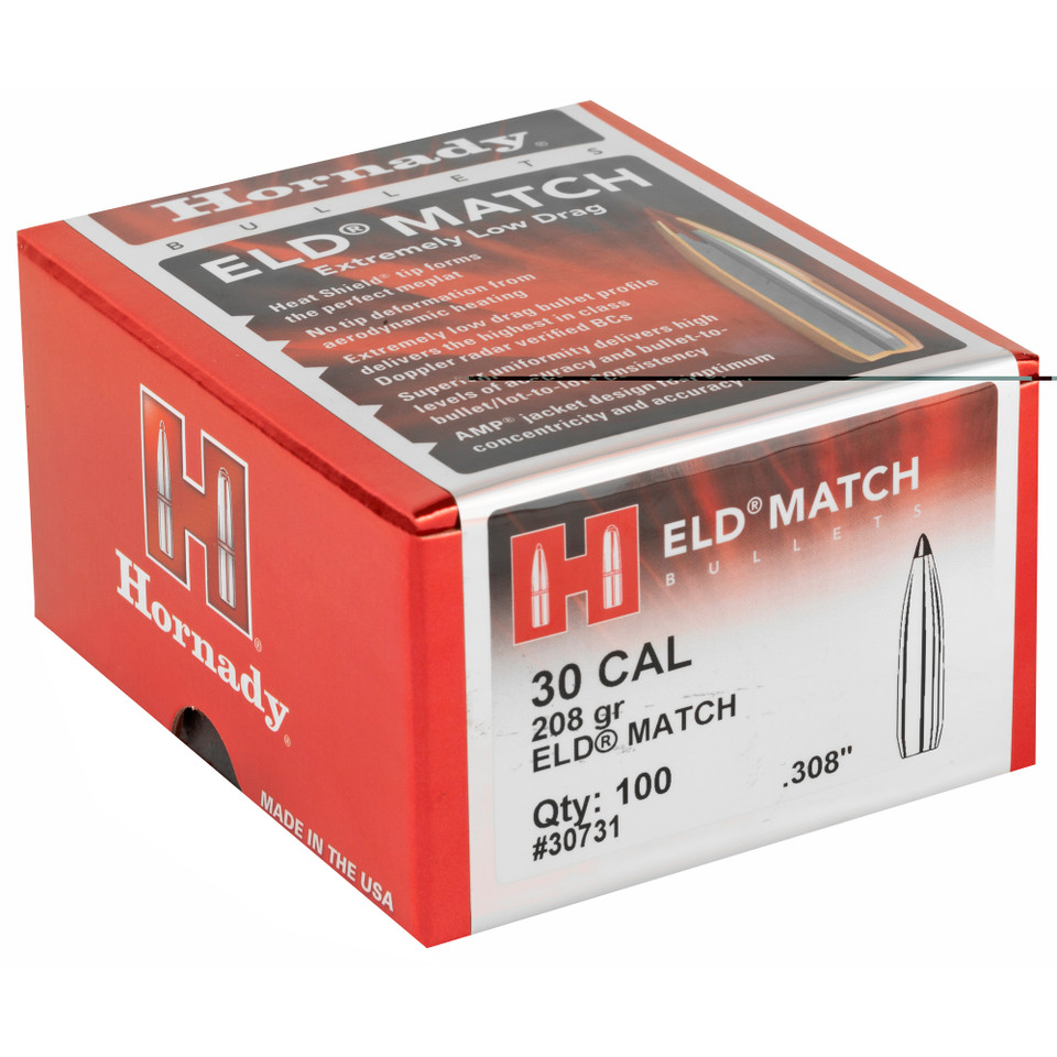 Hrndy Eld-m 30cal .308 208gr 100ct 30731 Hornady