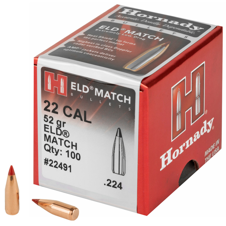 Hrndy Eld-m 22cal .224 52gr 100ct 22491 Hornady