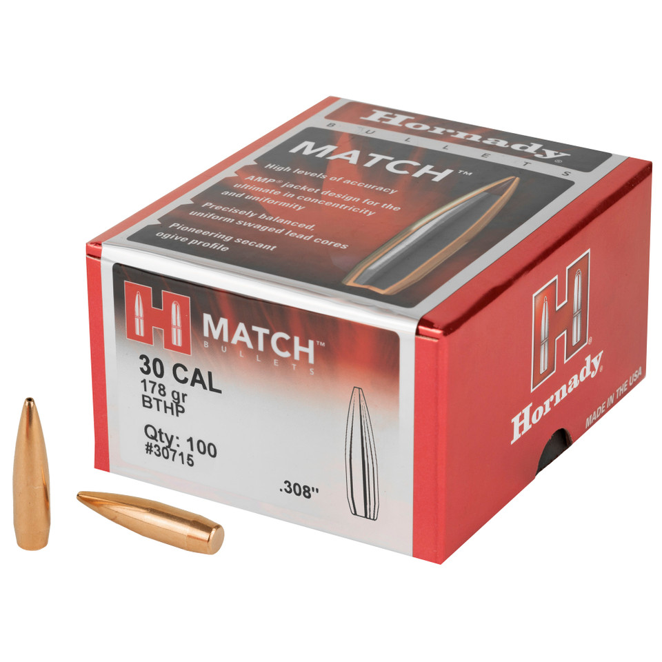 – 0.308" 178gr Hollow Point Boat Tail (HPBT)