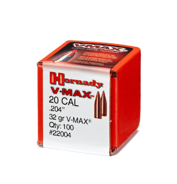 Hornady Bullets 20 Caliber .204" 32 Grain V-MAX